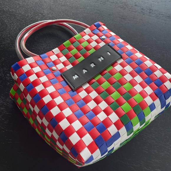 Marni Handbags - MARNI MULTICOLORED BASKETWEAVE BAG